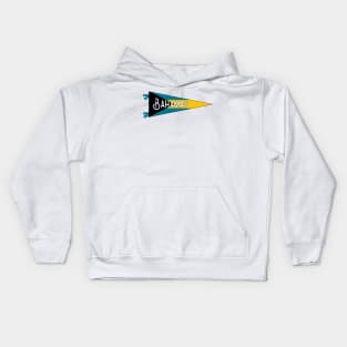 Bahamas Flag Pennant Kids Hoodie